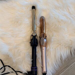 Professional Curling Iron Set - Black and Gold 
Set of 2